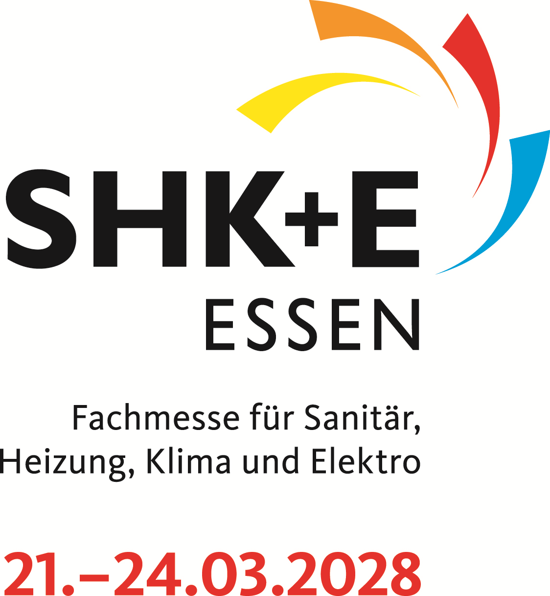 SHK+E ESSEN mit Claim und Datum (Deutsch)