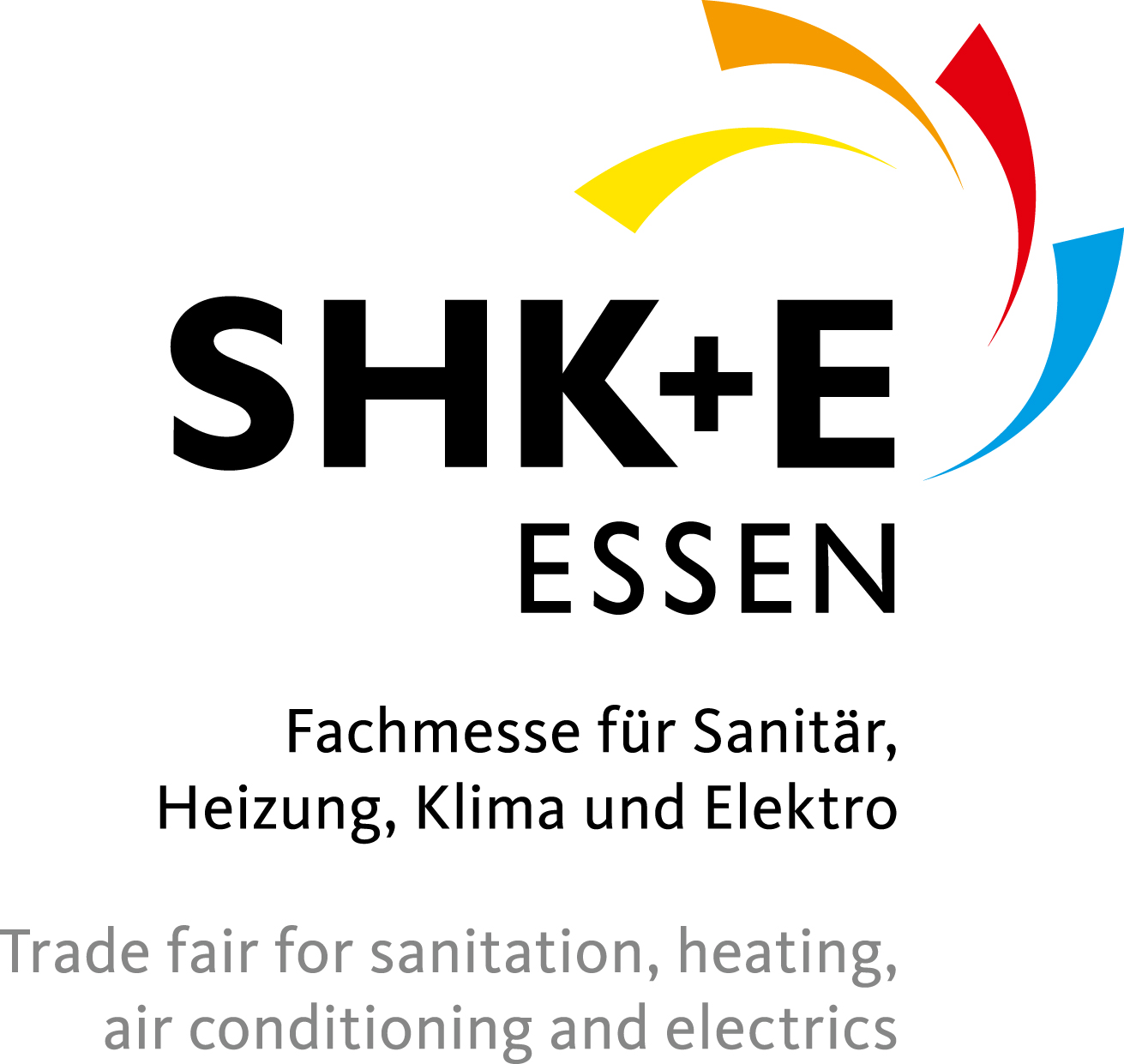 SHK+E ESSEN with claim (German, English)